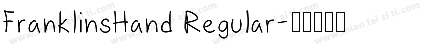 FranklinsHand Regular字体转换